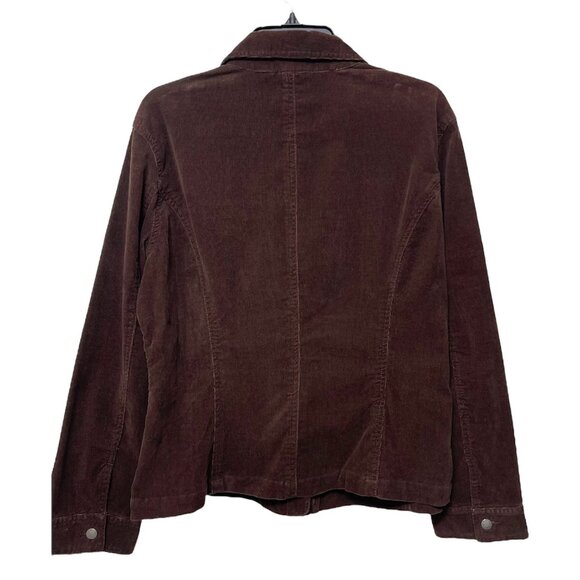 Chicos Corduroy  Front Pockets Jacket in  Chocolate Brown Size 2 / US L - Picture 3 of 8